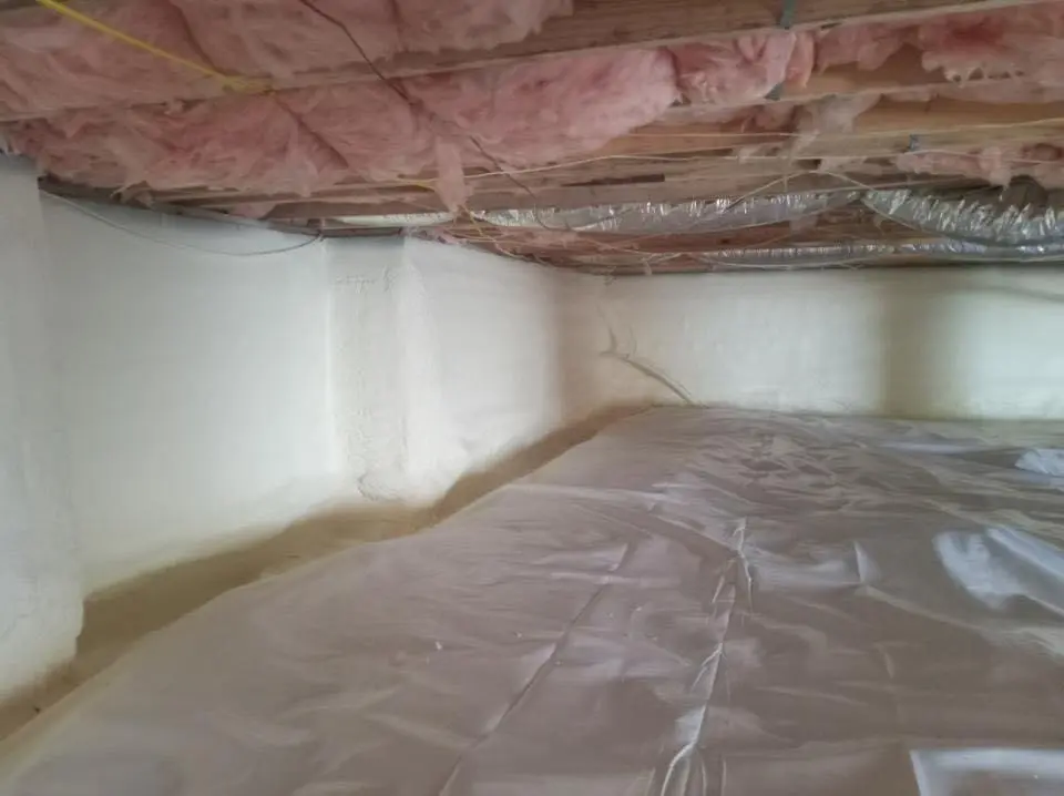 Crawl space encapsulation with closed-cell spray foam for Attic Insulation in Loudoun Valley Estates