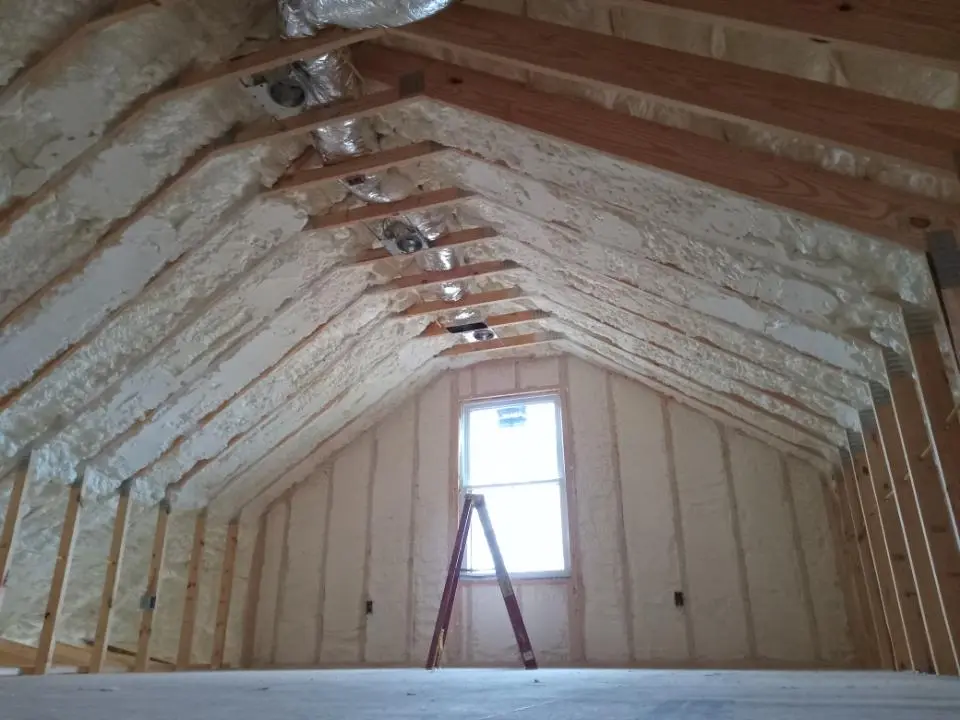 Spray foam roofing application for Crawl Space Insulation project in Loudoun Valley Estates